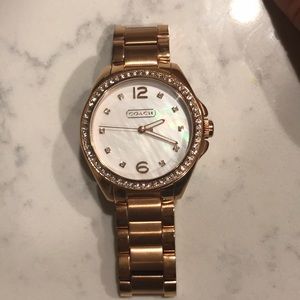 Rose gold coach watch